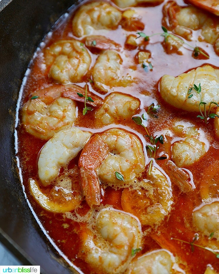 One Pan New Orleans-Style BBQ Shrimp and Scallops - Urban Bliss Life