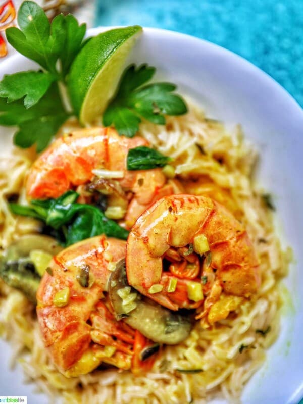 Coconut Curry Shrimp and Mushrooms