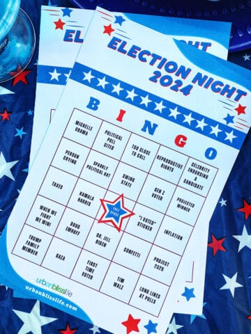 election bingo cards with title text overlay.