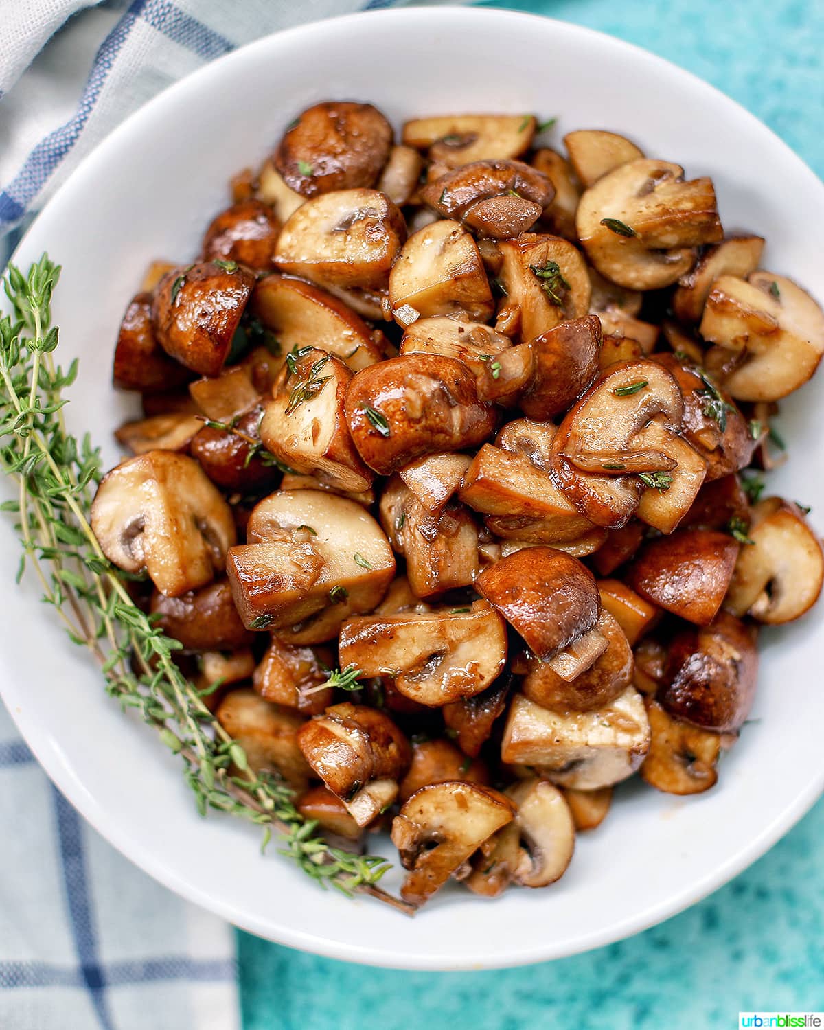 closeup of mushroom marsala in a bowl