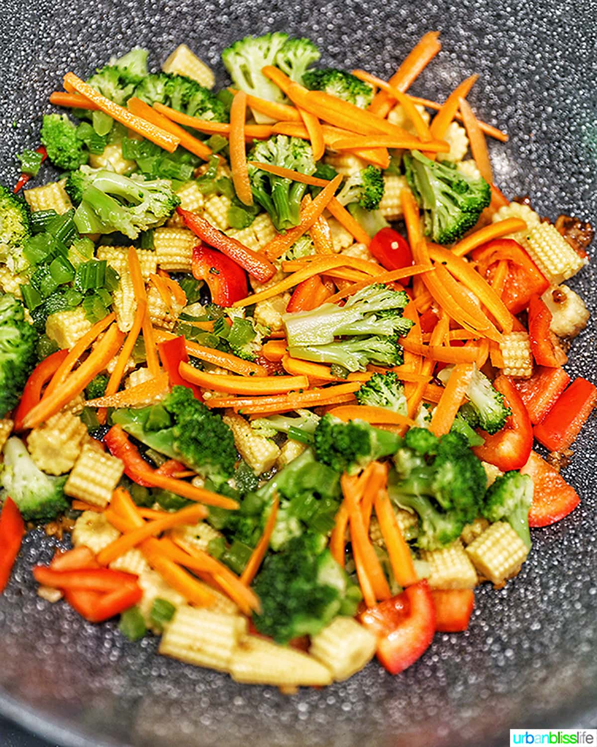 veggies in a wok