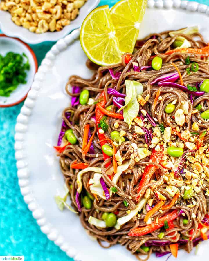 Soba Noodles With Vegetables And Peanut Sauce - Urban Bliss Life