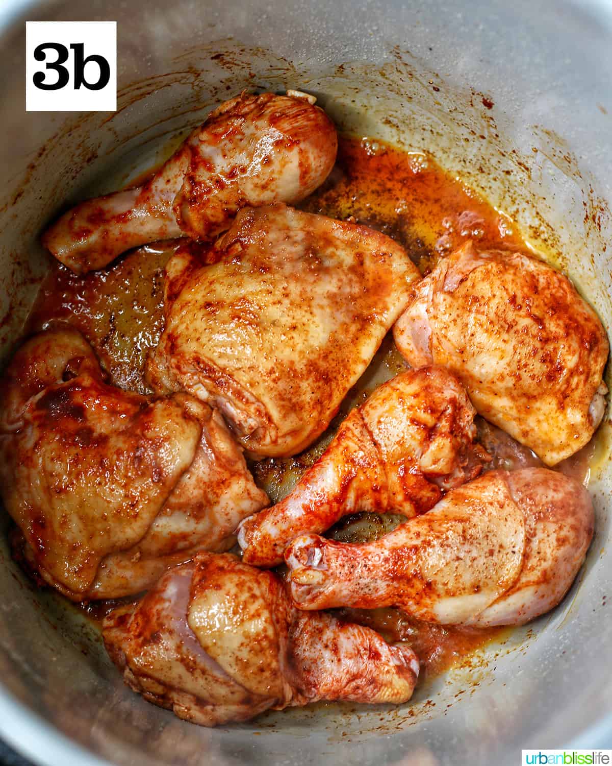 seasoned chicken cooked in an instant pot.