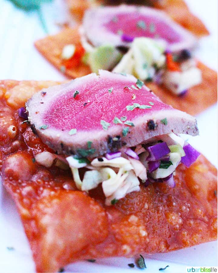 Ahi Tuna Appetizer Crisps Recipe Urban Bliss Life