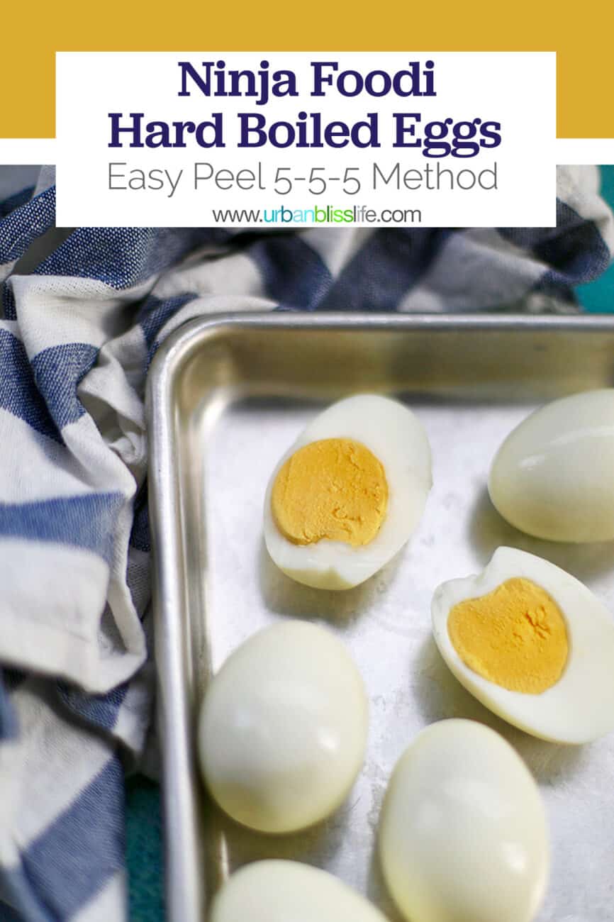 Ninja Foodi hard boiled eggs for Pinterest
