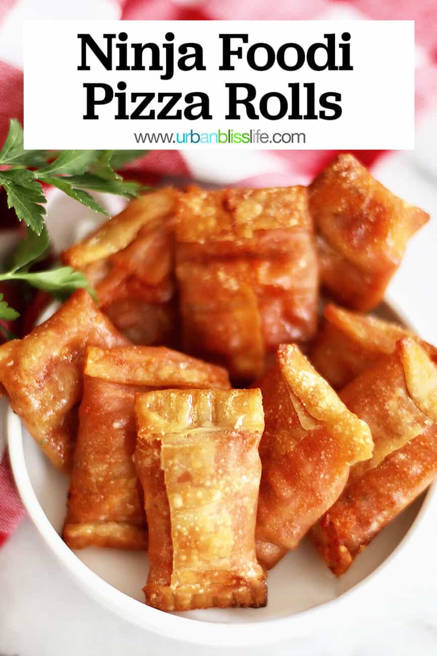 pizza rolls with text for pinterest