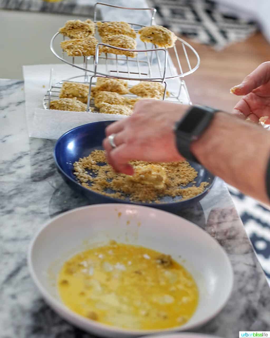 prepping ravioli