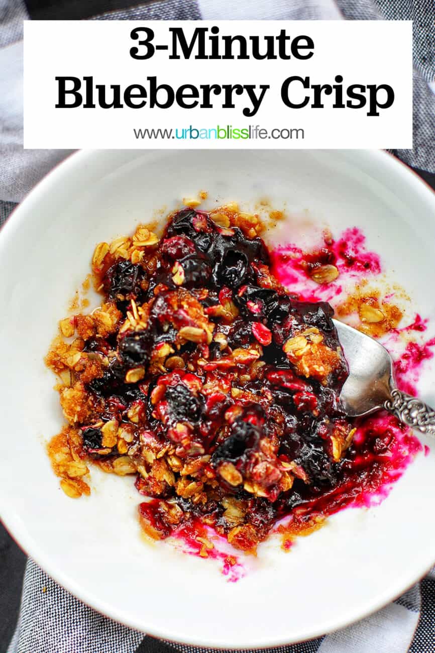 Microwave Blueberry Crisp Recipe - Urban Bliss Life