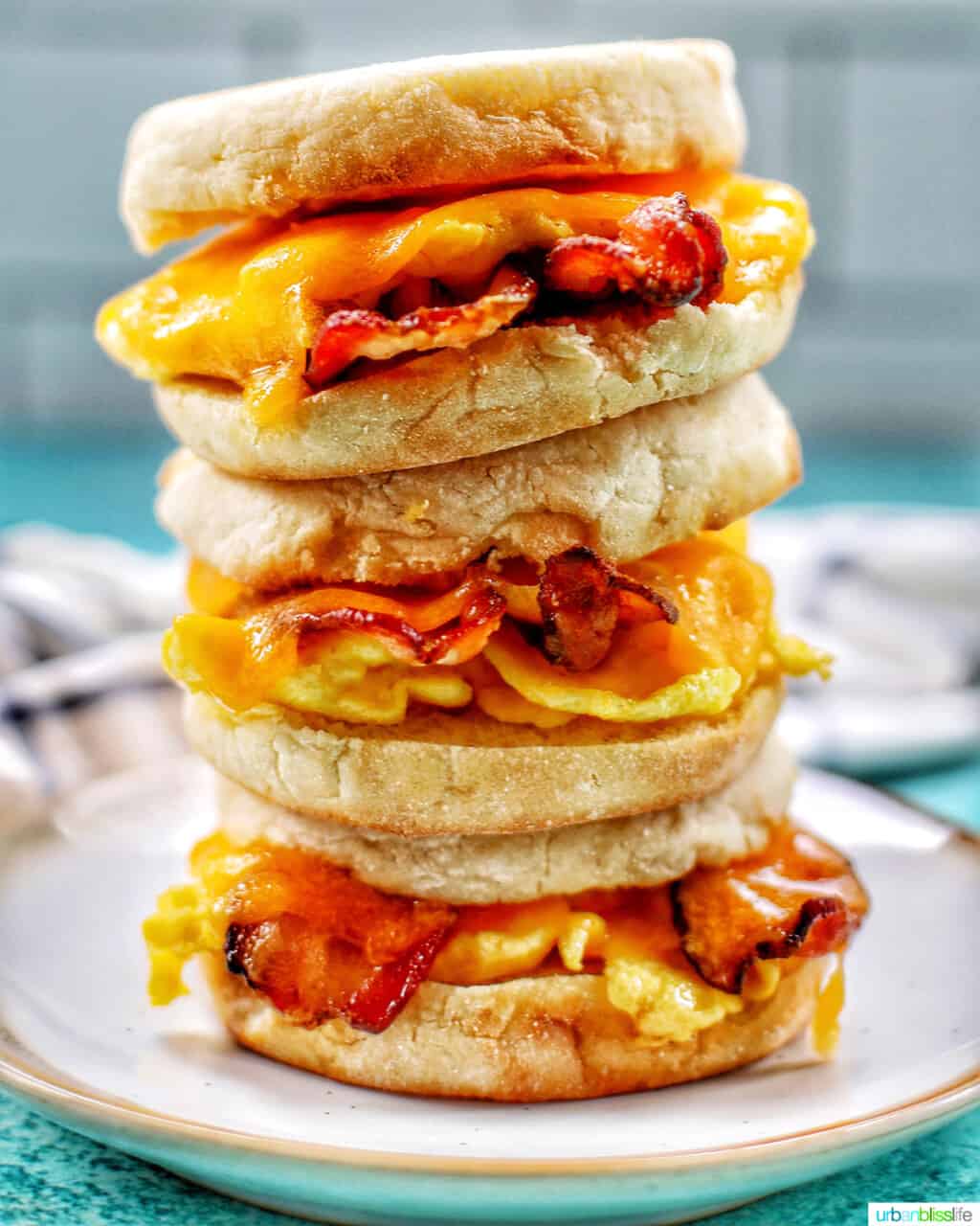 bacon and egg breakfast sandwiches