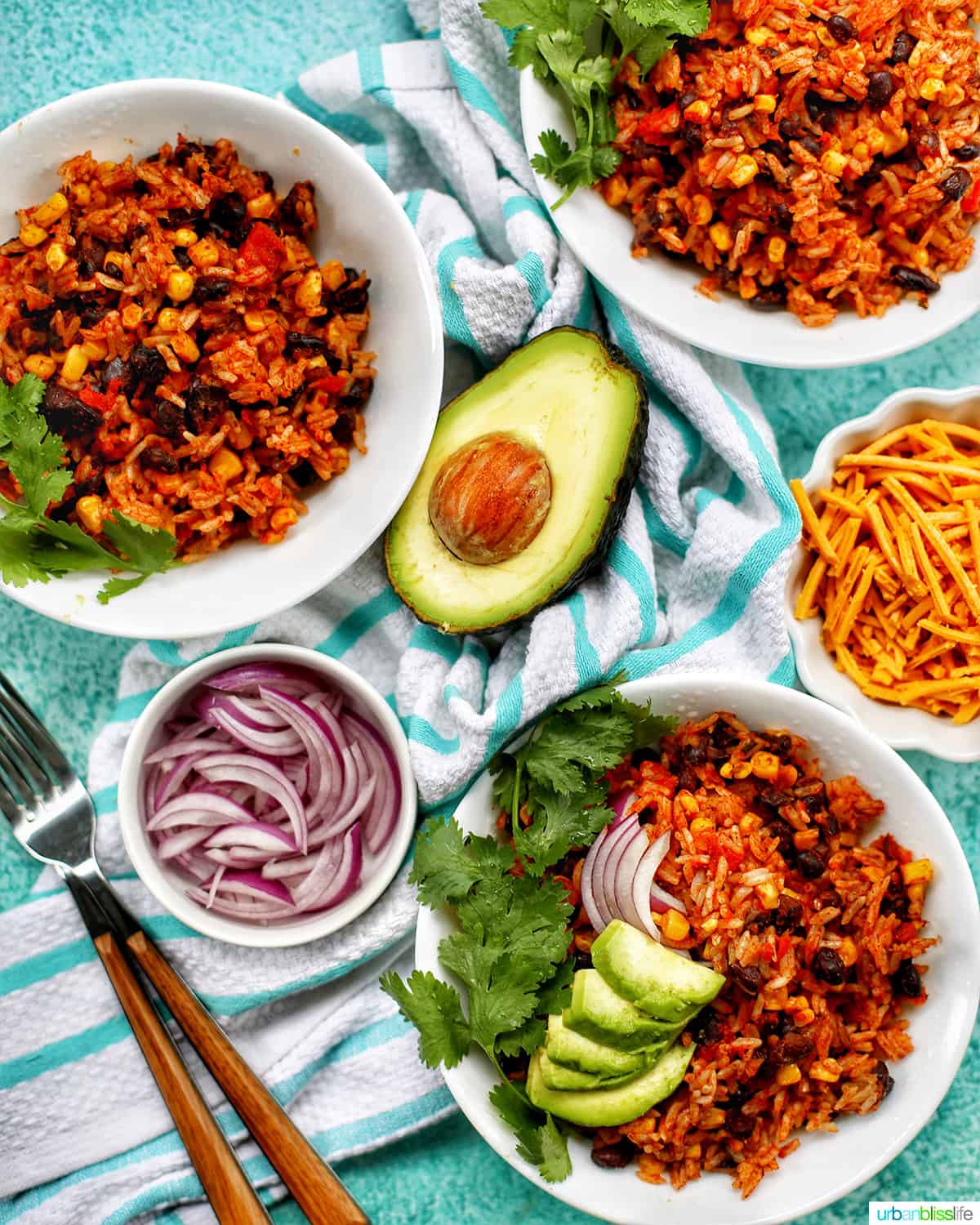 black bean burrito bowls