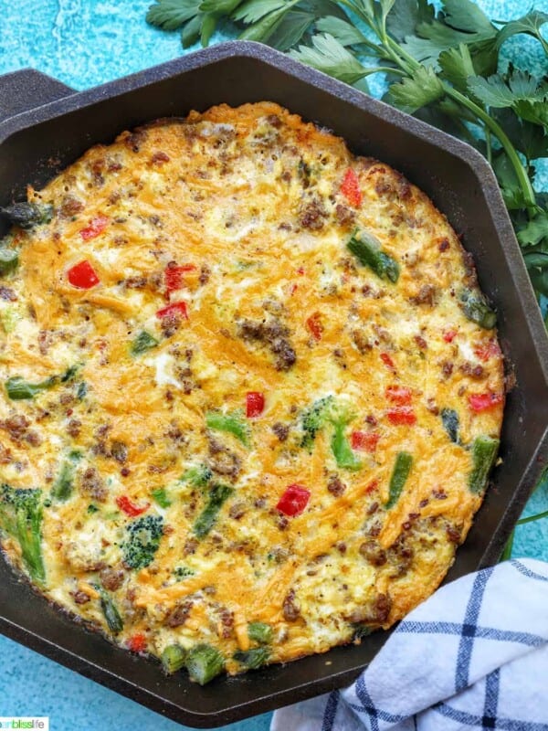 Sausage Frittata in skillet
