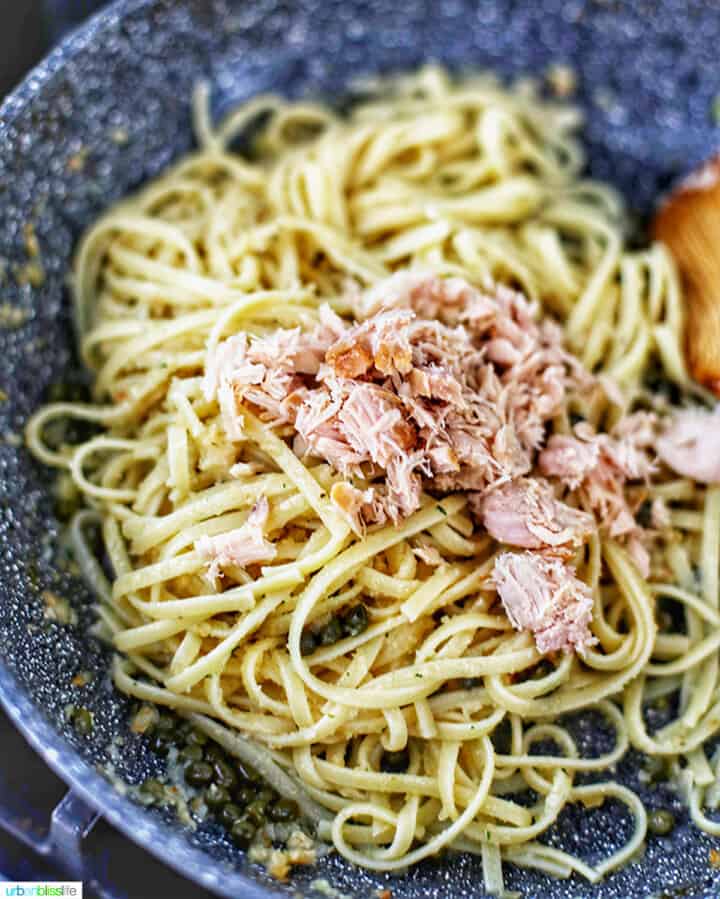 Tuna Pasta with Capers and White Wine Sauce - Urban Bliss Life
