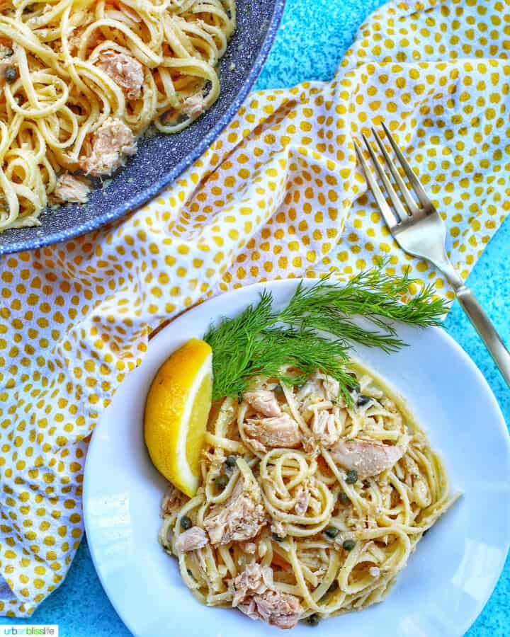 Tuna Pasta with Capers and White Wine Sauce - Urban Bliss Life