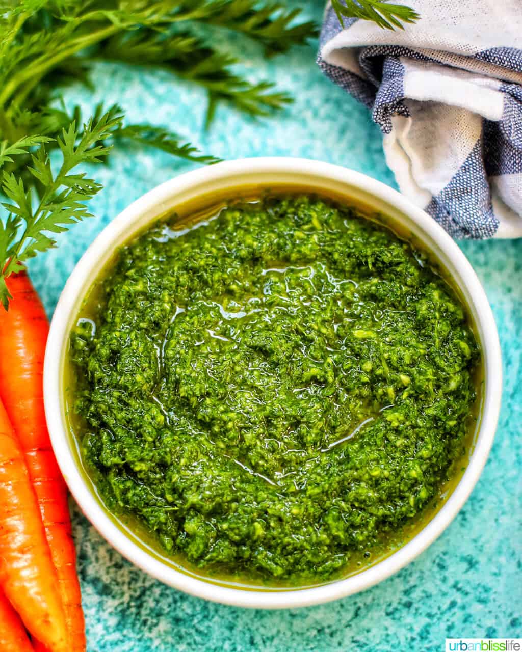 carrot top pesto feature