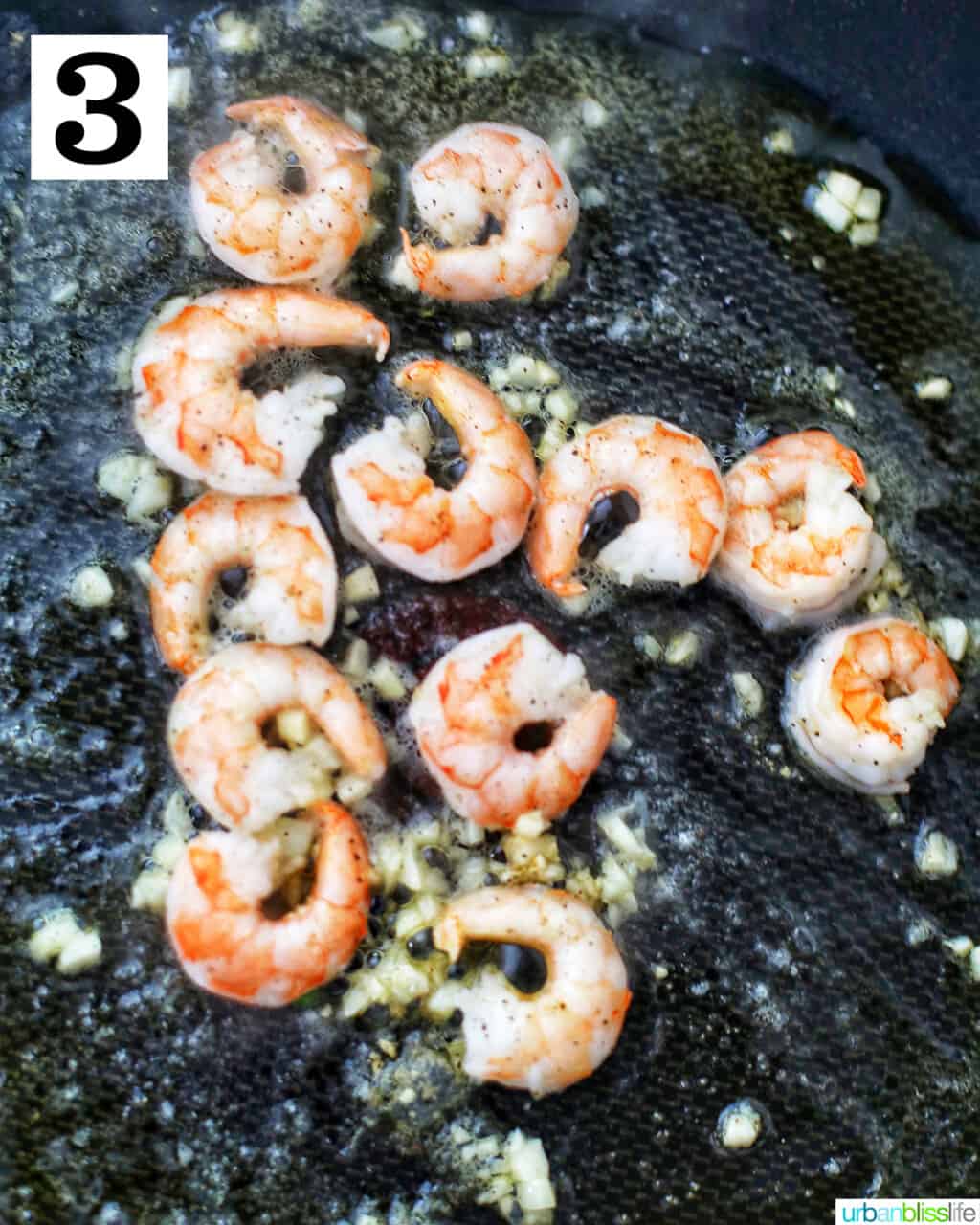 saute shrimp in pan