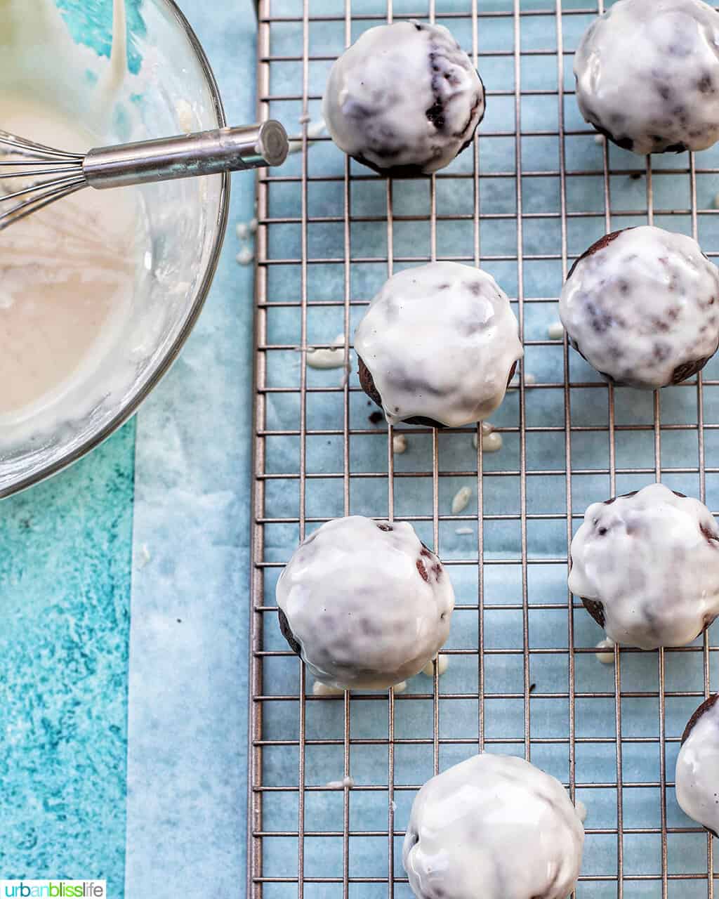 donut holes with glaze