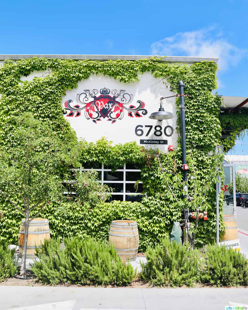 Pax wine bar exterior at the Barlow in Sebastopol