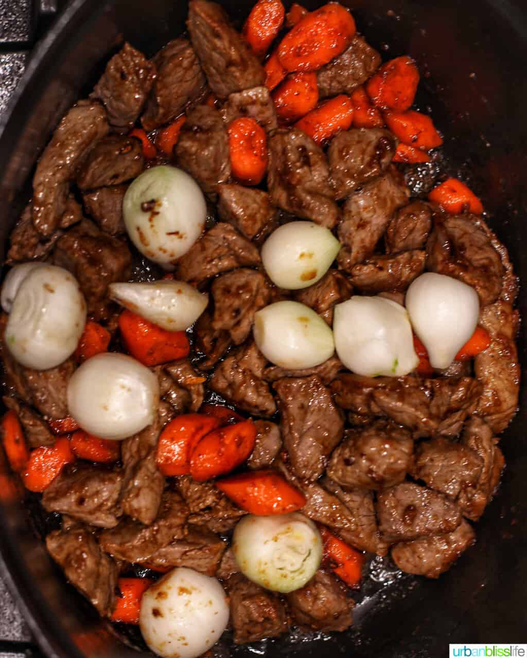beef bourguignon with pearl onions