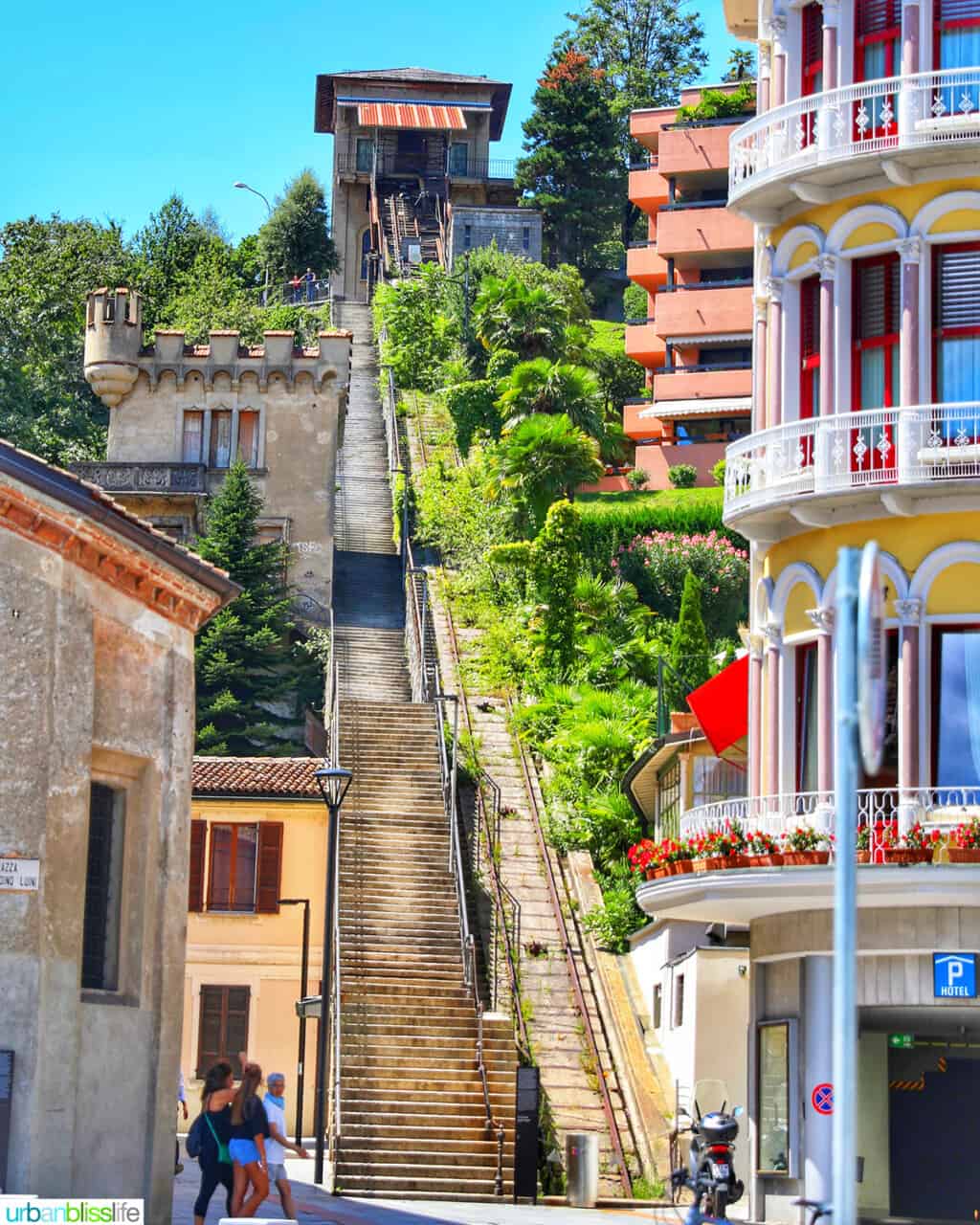 steep steps in Lugano, Switzerland