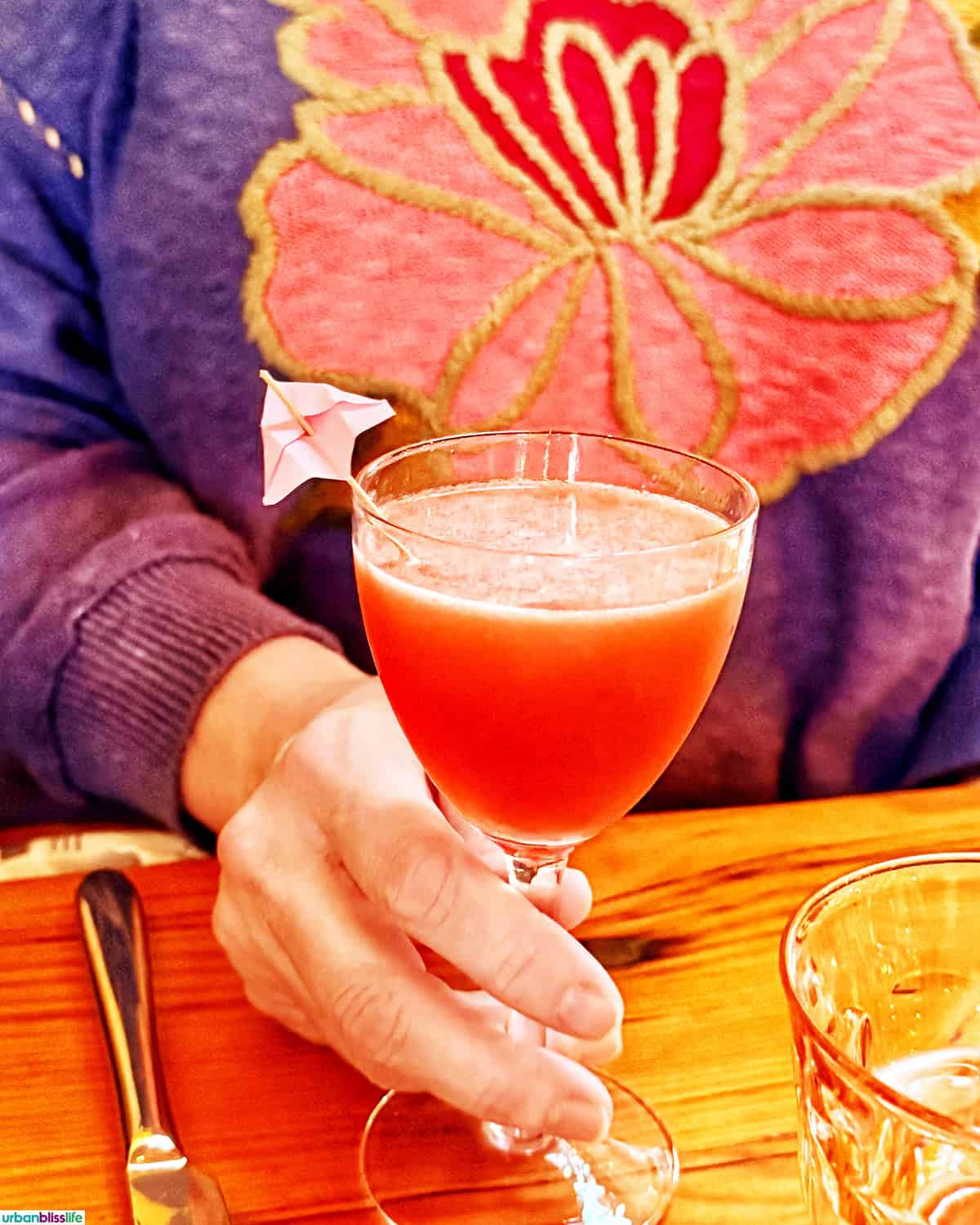 palomar cocktail at Maglia Rosa restaurant in Portland, Oregon.