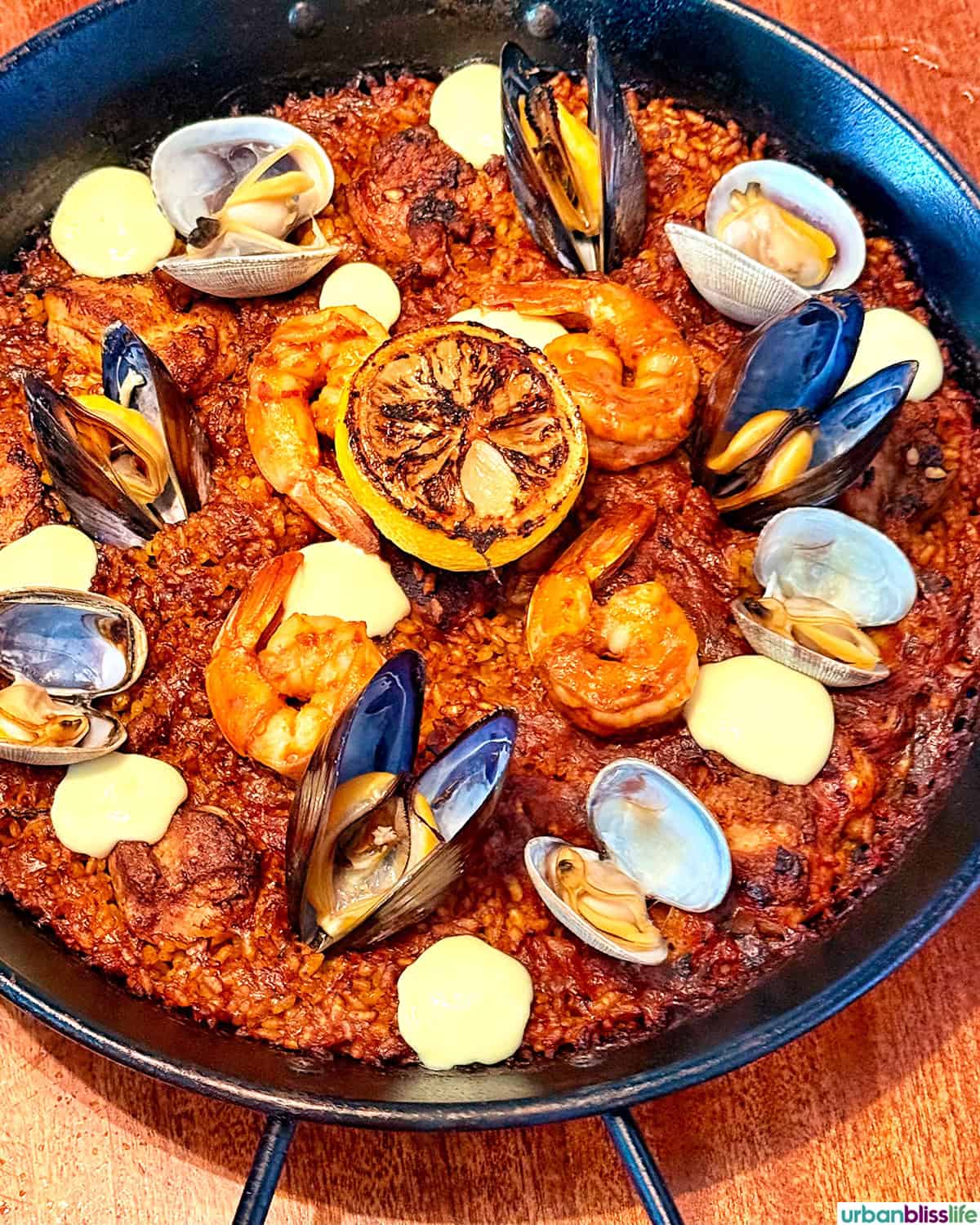 paella at Vya PDX restaurant.