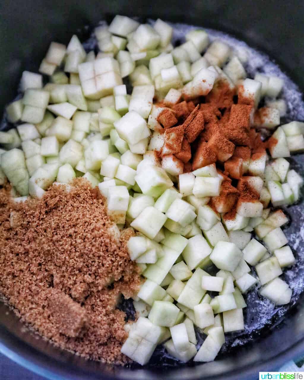 ingredients for Air fryer apple hand pies in a pot