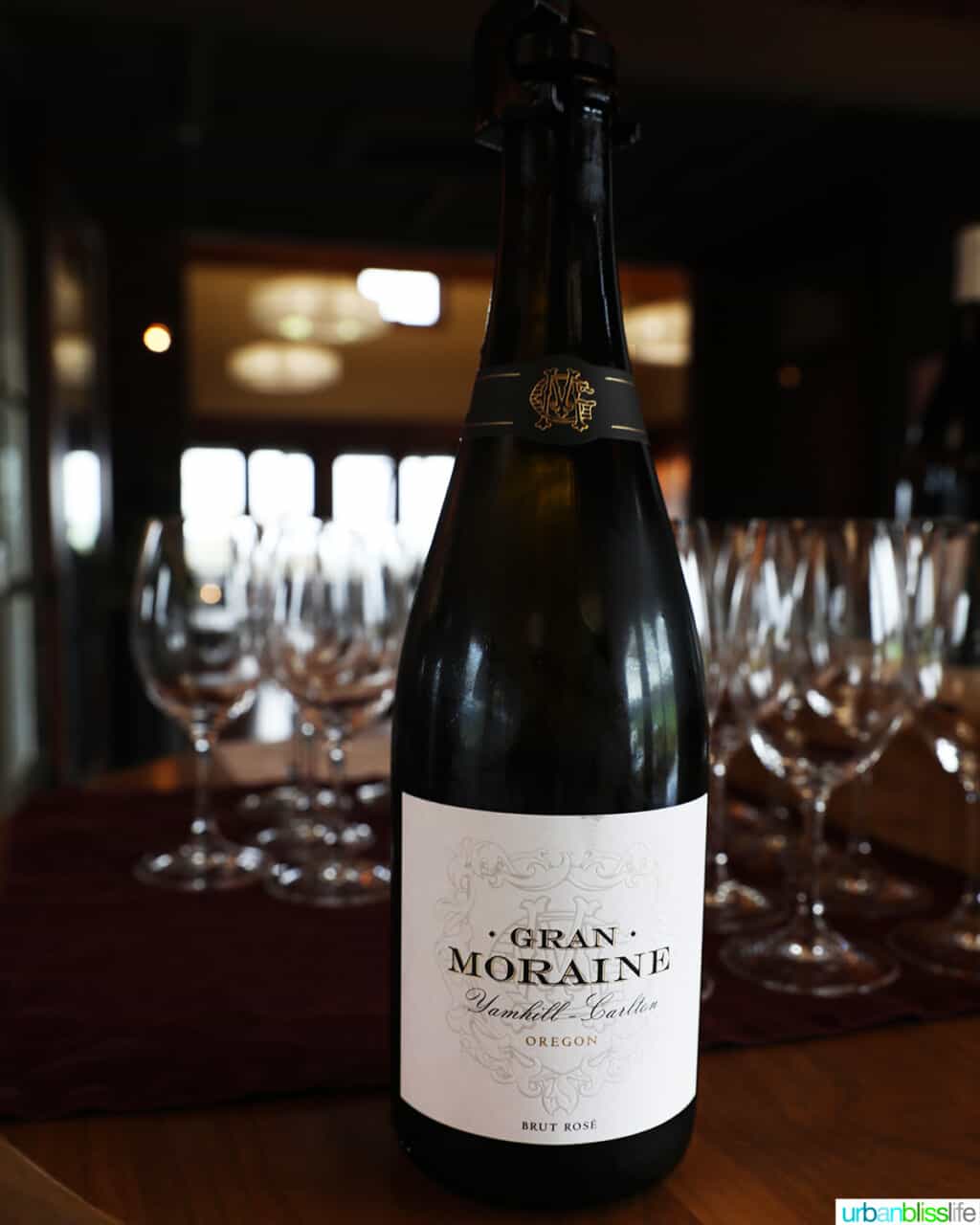Gran Moraine Winery Brut Rose bottle