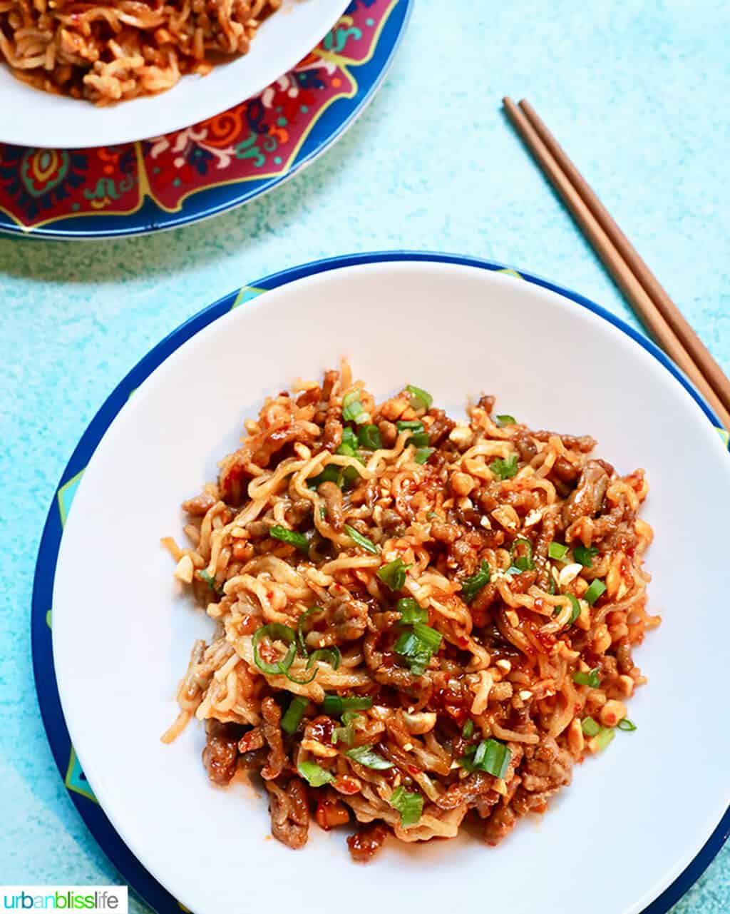 spicy pork and peanut dragon noodles