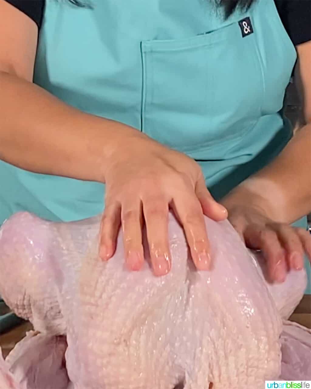 press down on turkey 