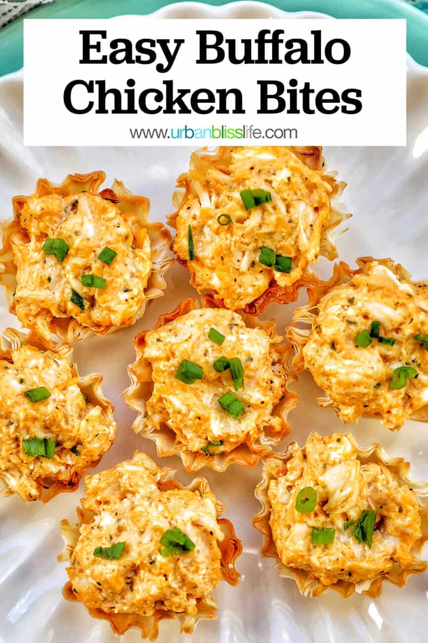 buffalo chicken bites with text overlay