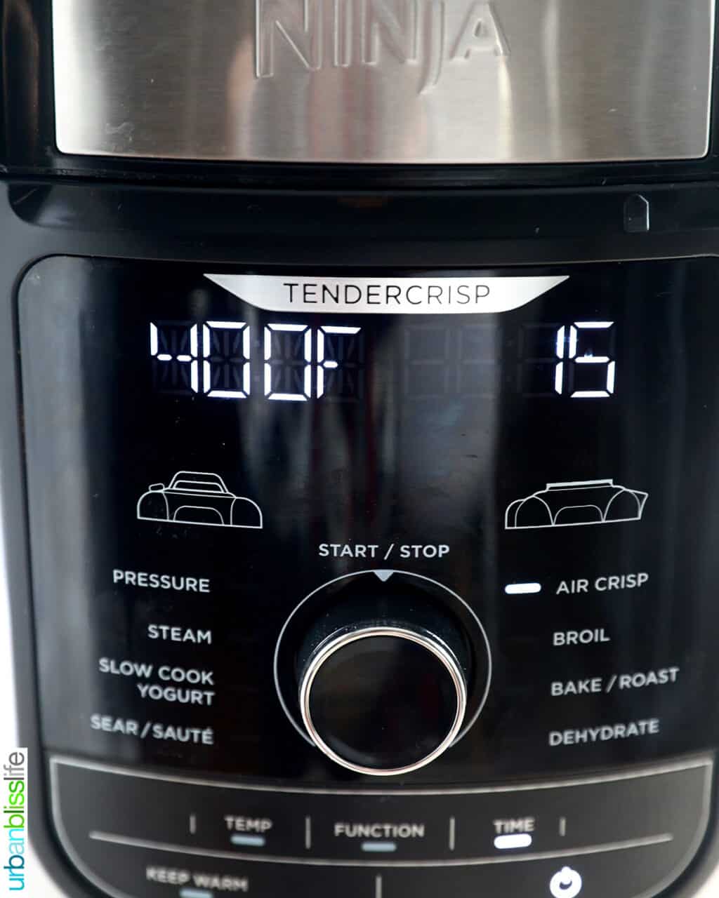Ninja Foodi Air Fryer 400 degrees 15 minutes