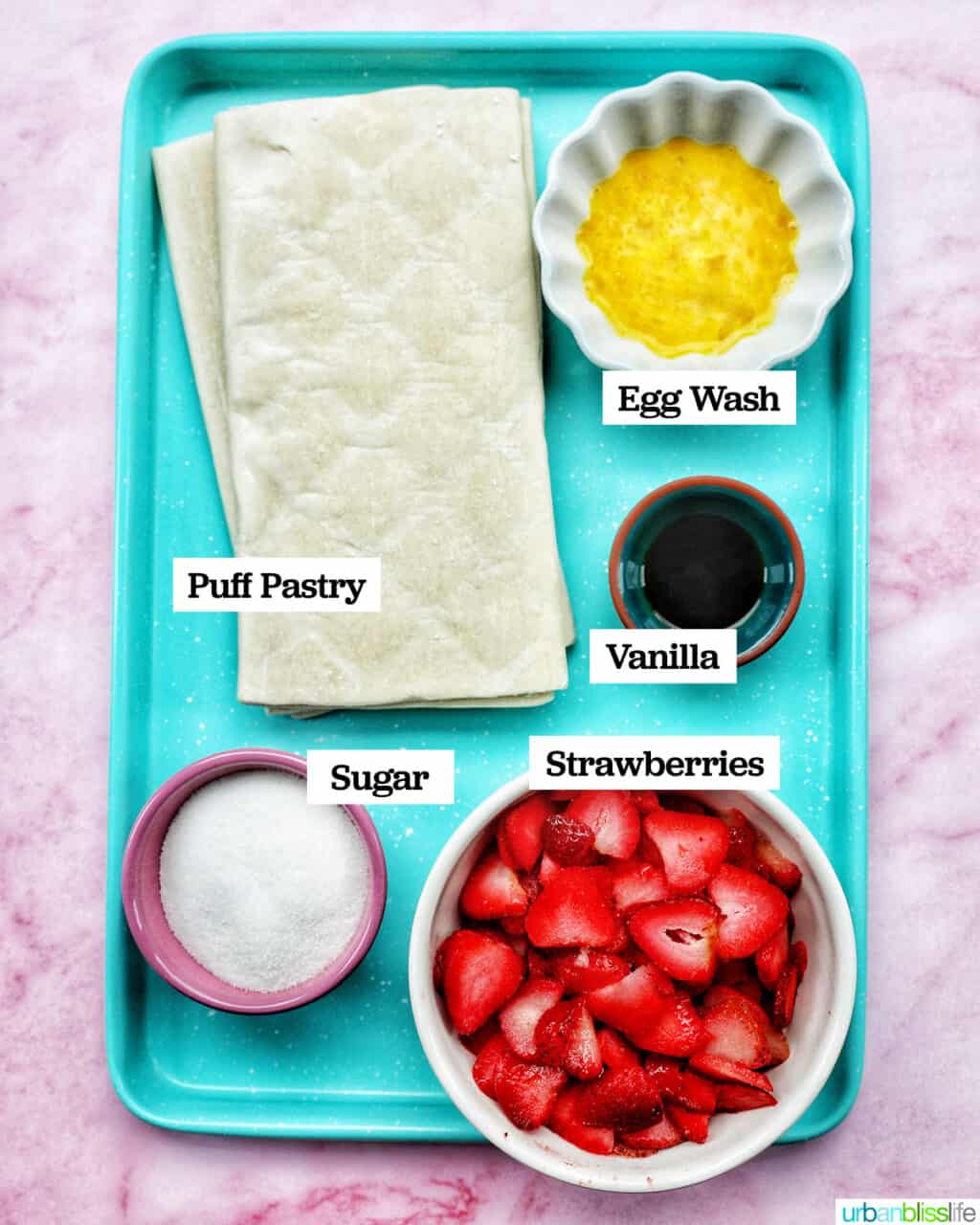 ingredients to make air fryer strawberry turnovers