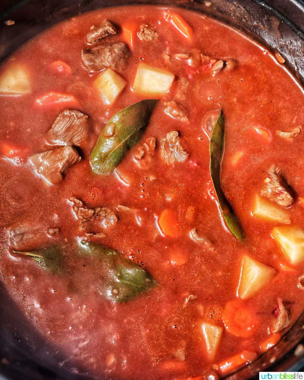 beef caldereta stew