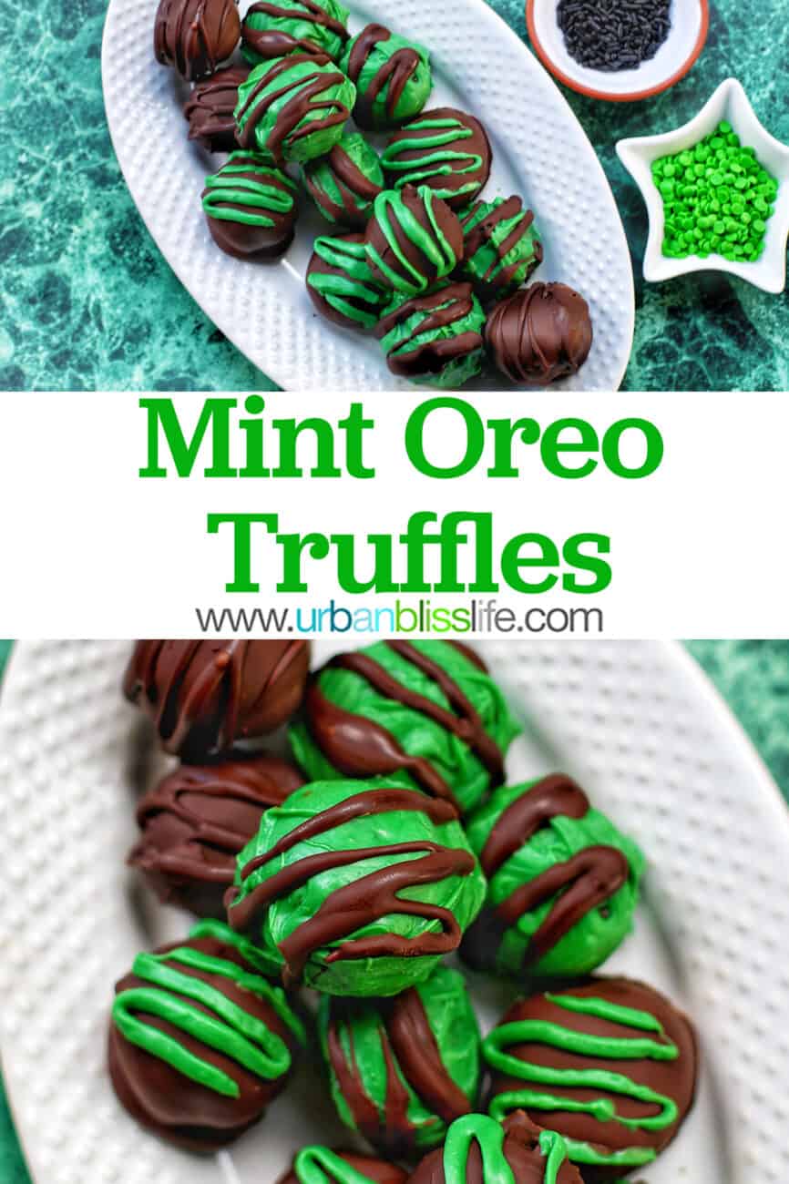 Mint Oreo Truffles with text overlay