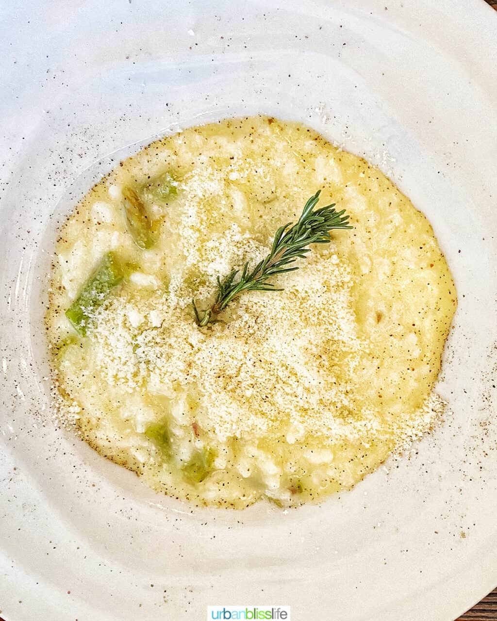 risotto at Rosmarino Osteria restaurant