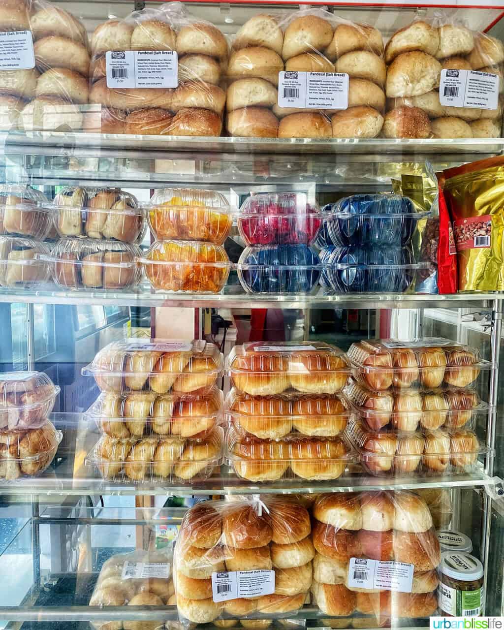 pastry case at St. Barbra's Pinoy Bakery