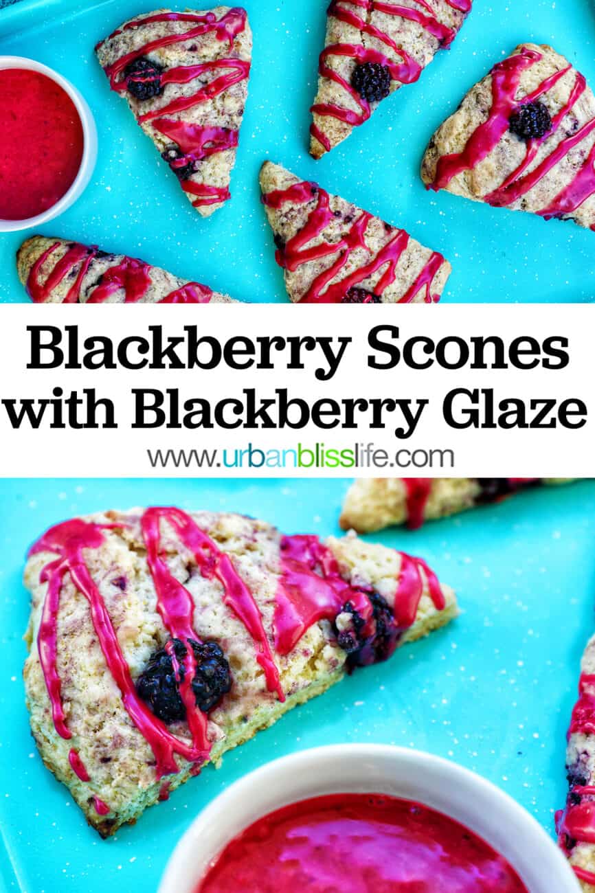 Blackberry Scones with Blackberry Glaze