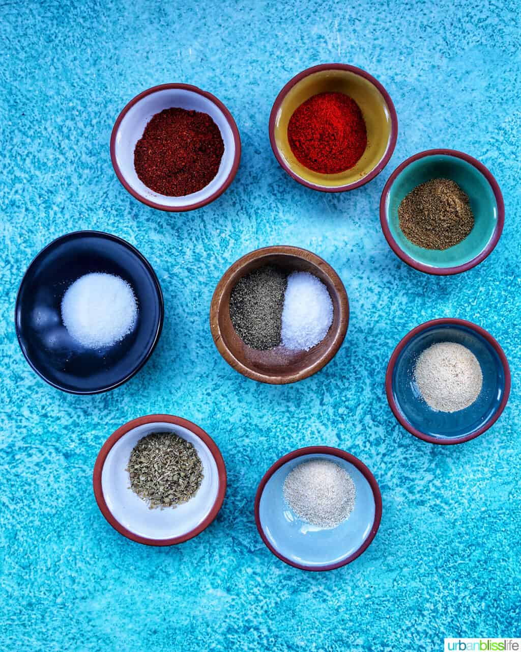 ingredients to make homemade fajita seasoning