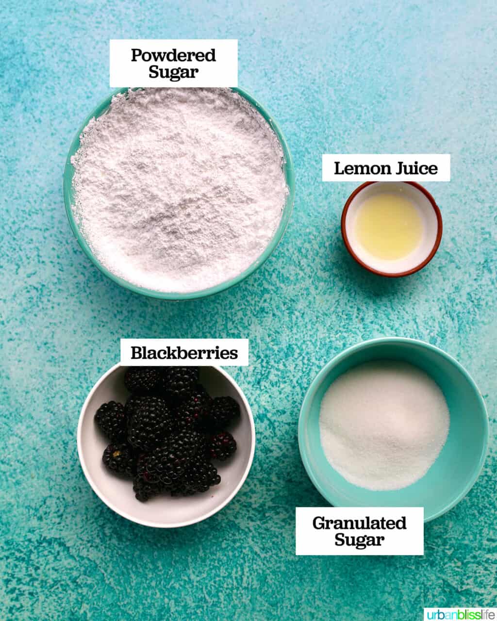 ingredients to make blackberry glaze