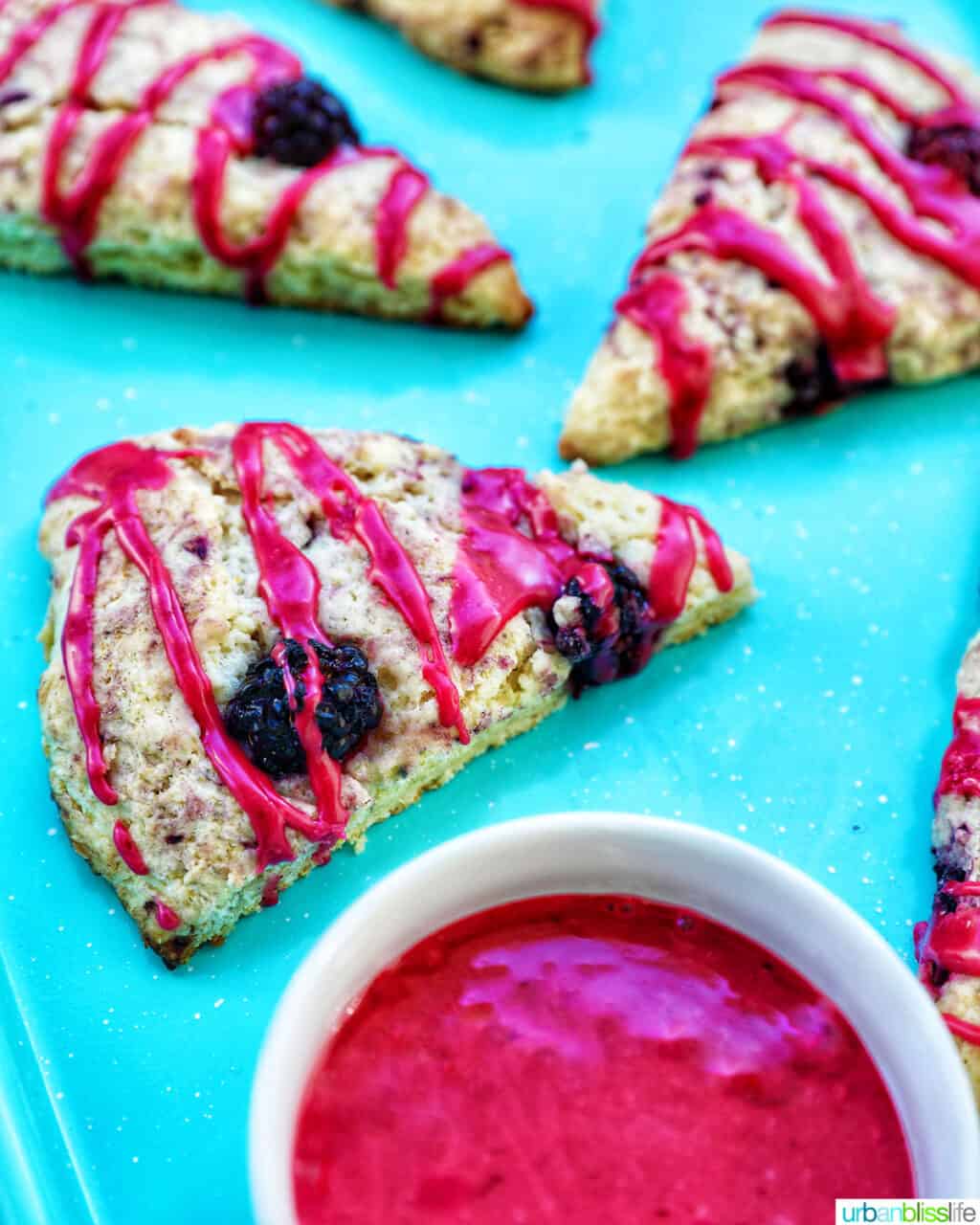 Blackberry Scones with Blackberry Glaze