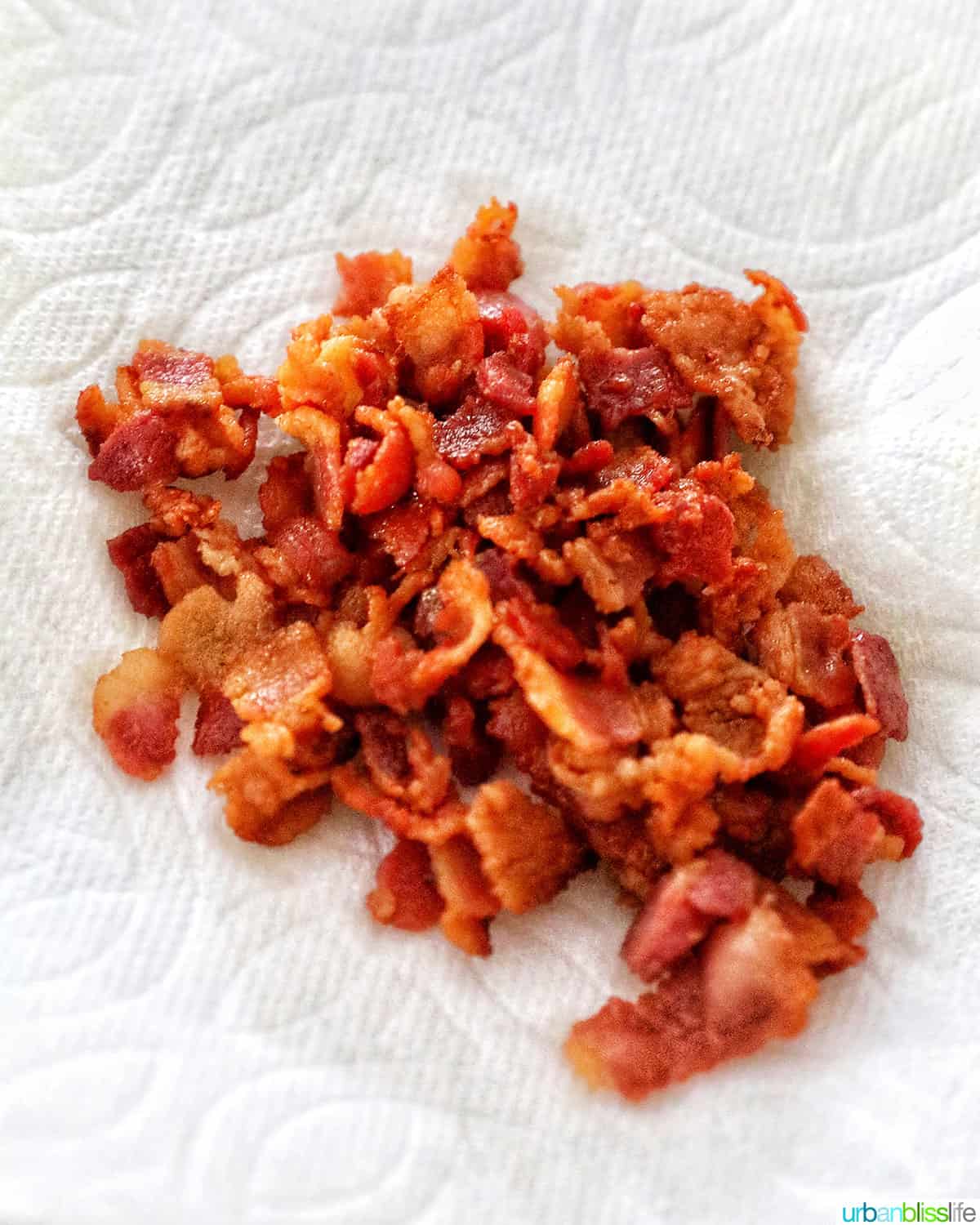cooked bacon on paper towels