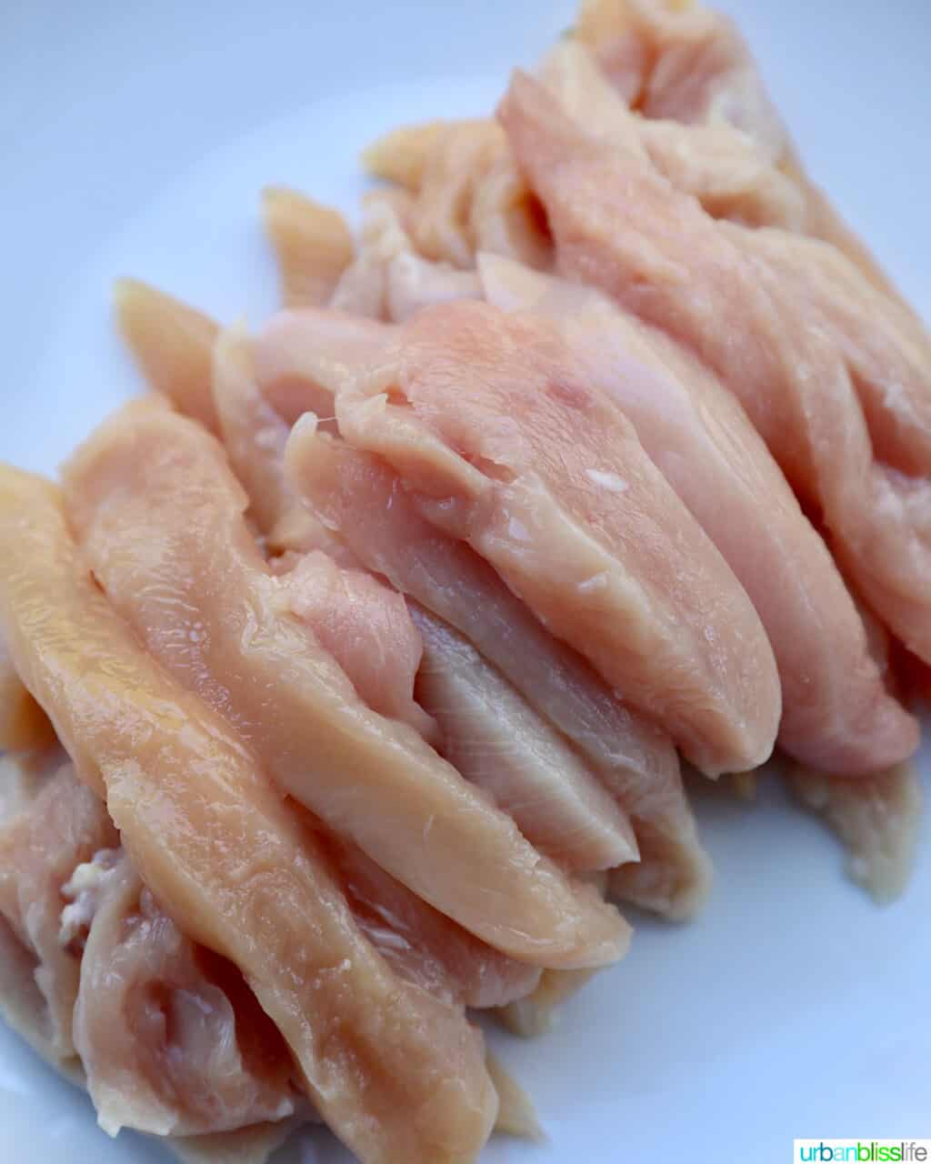 thinly sliced chicken breast