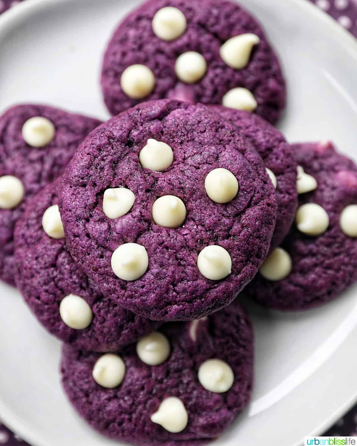 Ube White Chocolate Chip Cookies