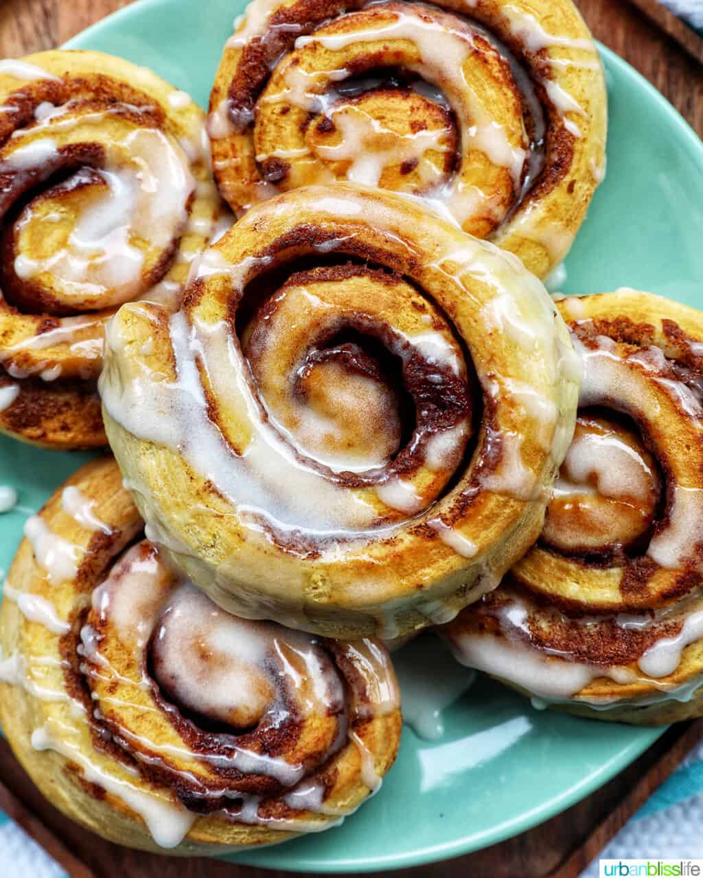 iced air fryer cinnamon rolls