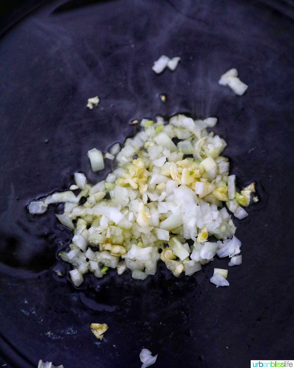 cooking onions and garlic