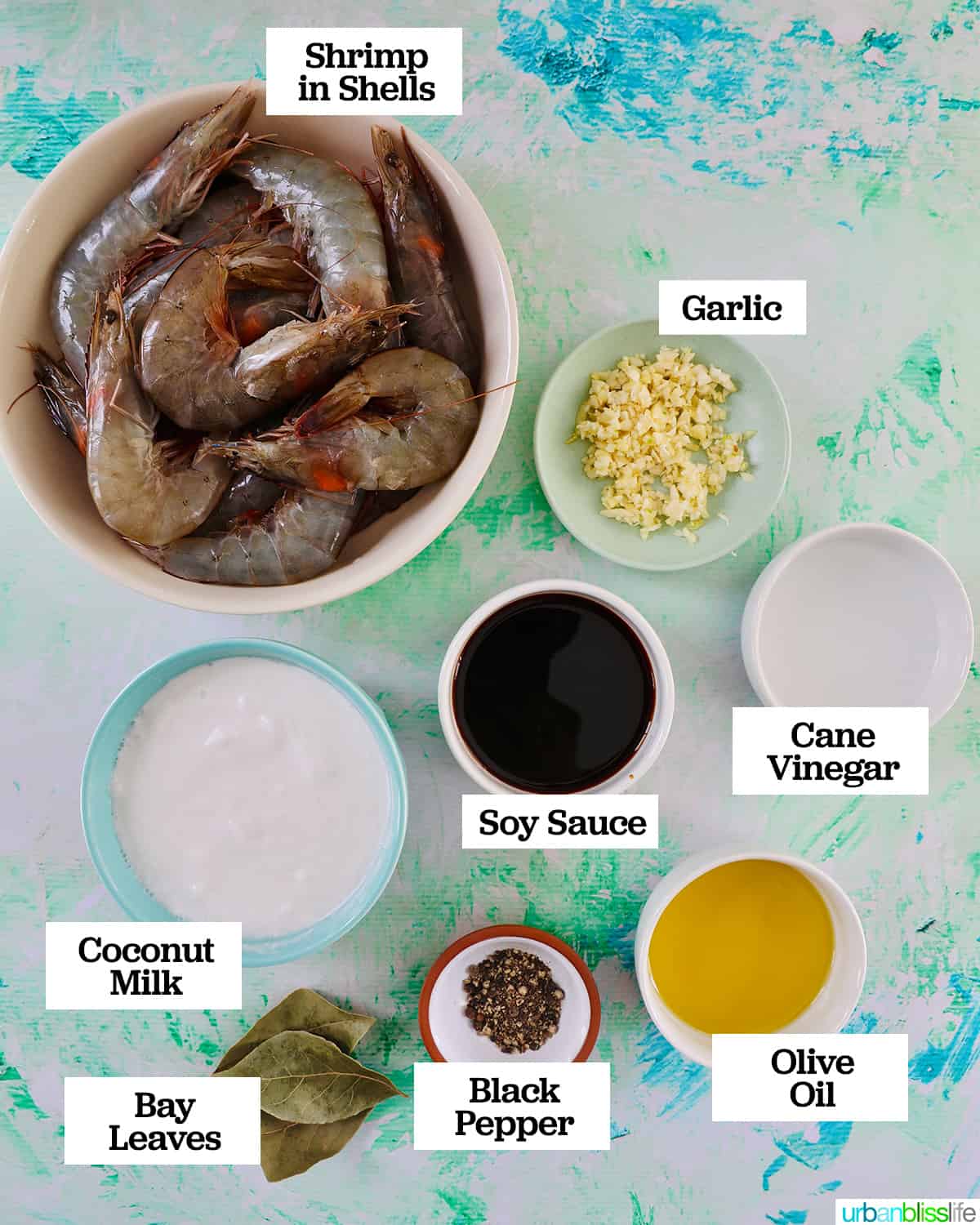 ingredients to make shrimp adobo