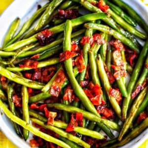 green beans with bacon and shallots