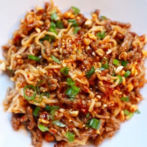 pork and peanut dragon noodles.