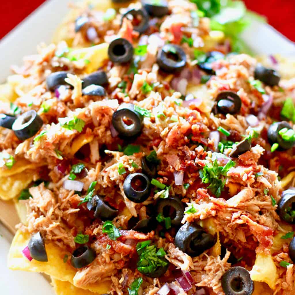 Slow Cooker Pulled Pork Nachos BBQ/Game Day Recipe