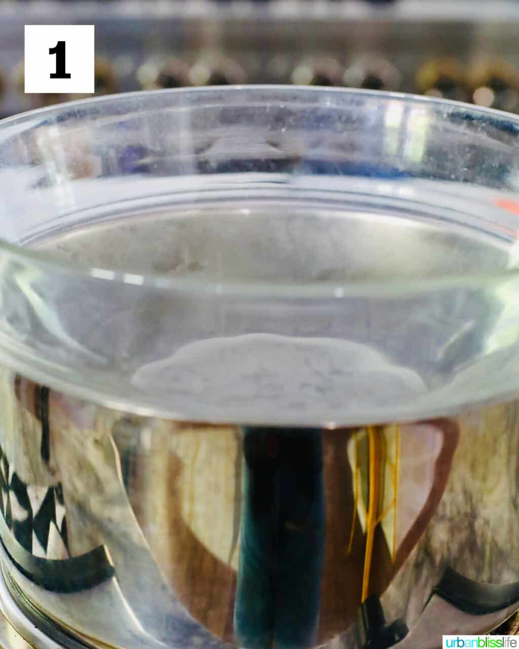 large bowl over simmering pot of water to temper chocolate